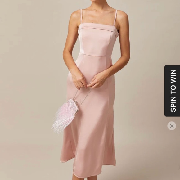 Rihoas satin pink dress (L) - Picture 1 of 3